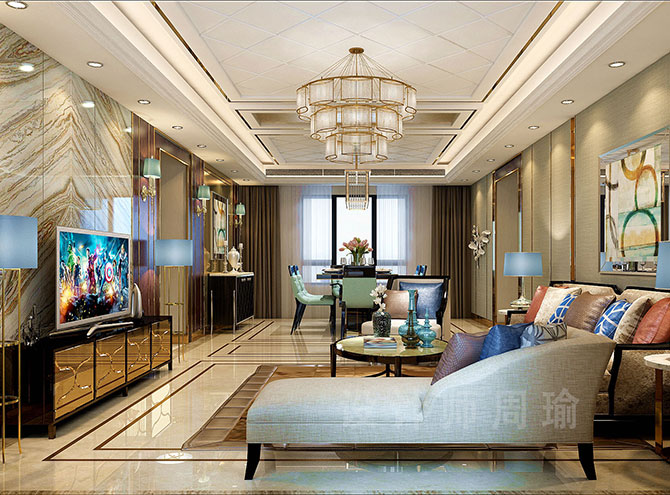 骚逼美女喷精视频世纪江尚三室两厅168平装修设计效果欣赏